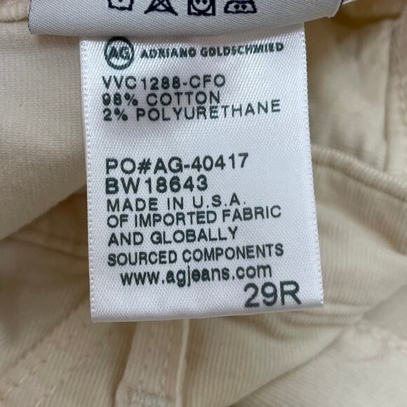 AG Adriano Goldschmied The Legging Super Skinny Corduroy Tan Sz 29 NWT FLAW - Picture 5 of 12